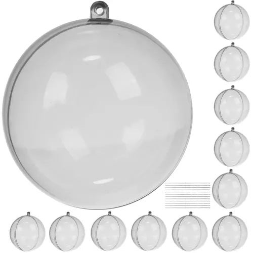 Lot de 12 boules de Noël (D60 mm) Aravis Blanc irisé - Boule et déco de