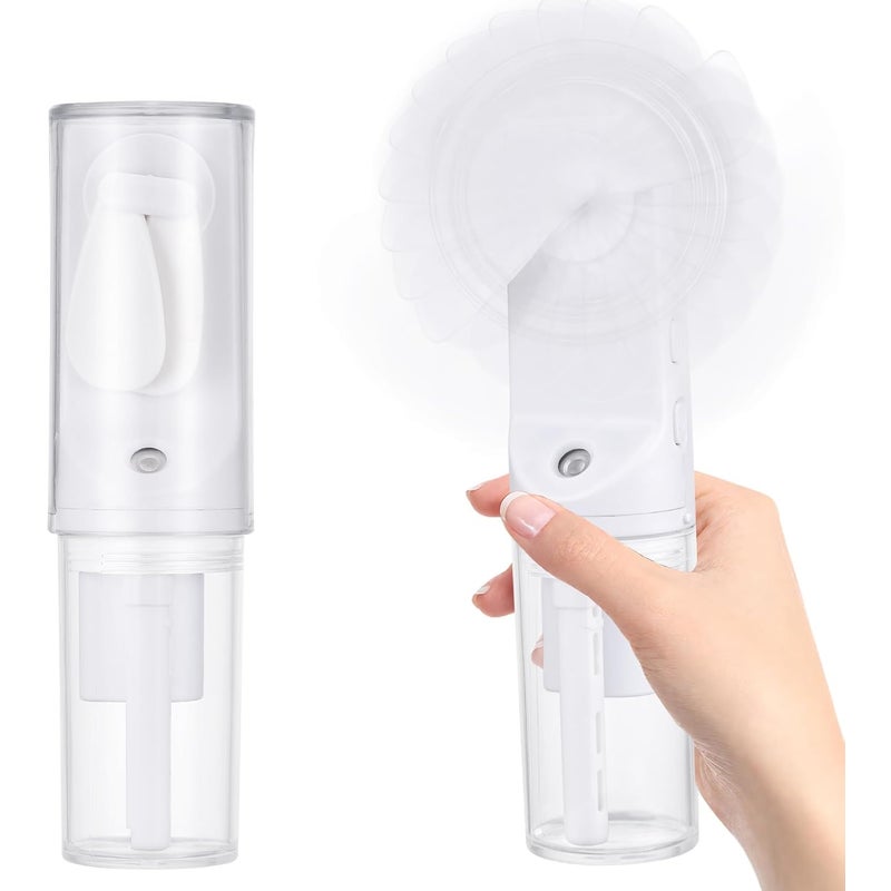 Przenośny, akumulatorowy wentylator z 4 regulowanymi ustawieniami, idealny w podróży, w biurze i na kempingu (biały)