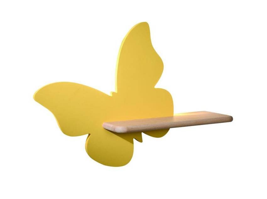 Kinkiet ścienny Butterfly jasne drewno i żółty LED 4W 4000K 250lm wym: 29,5 x 40 x 12 cm metal IP20 Candellux