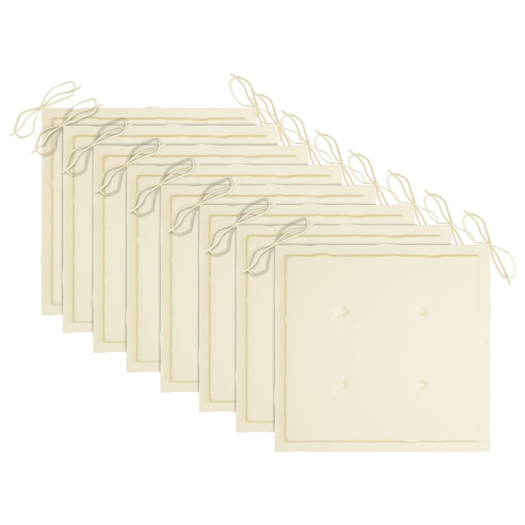 Chaises pliables d'extérieur 8 pcs avec coussins Bois d'acacia 39 - 5