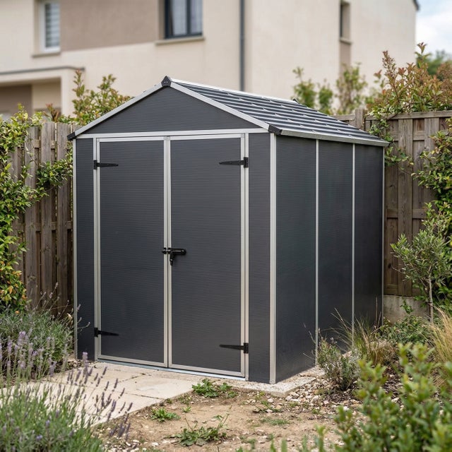 Abri de jardin Rubicon 4,2m² Gris Canopia