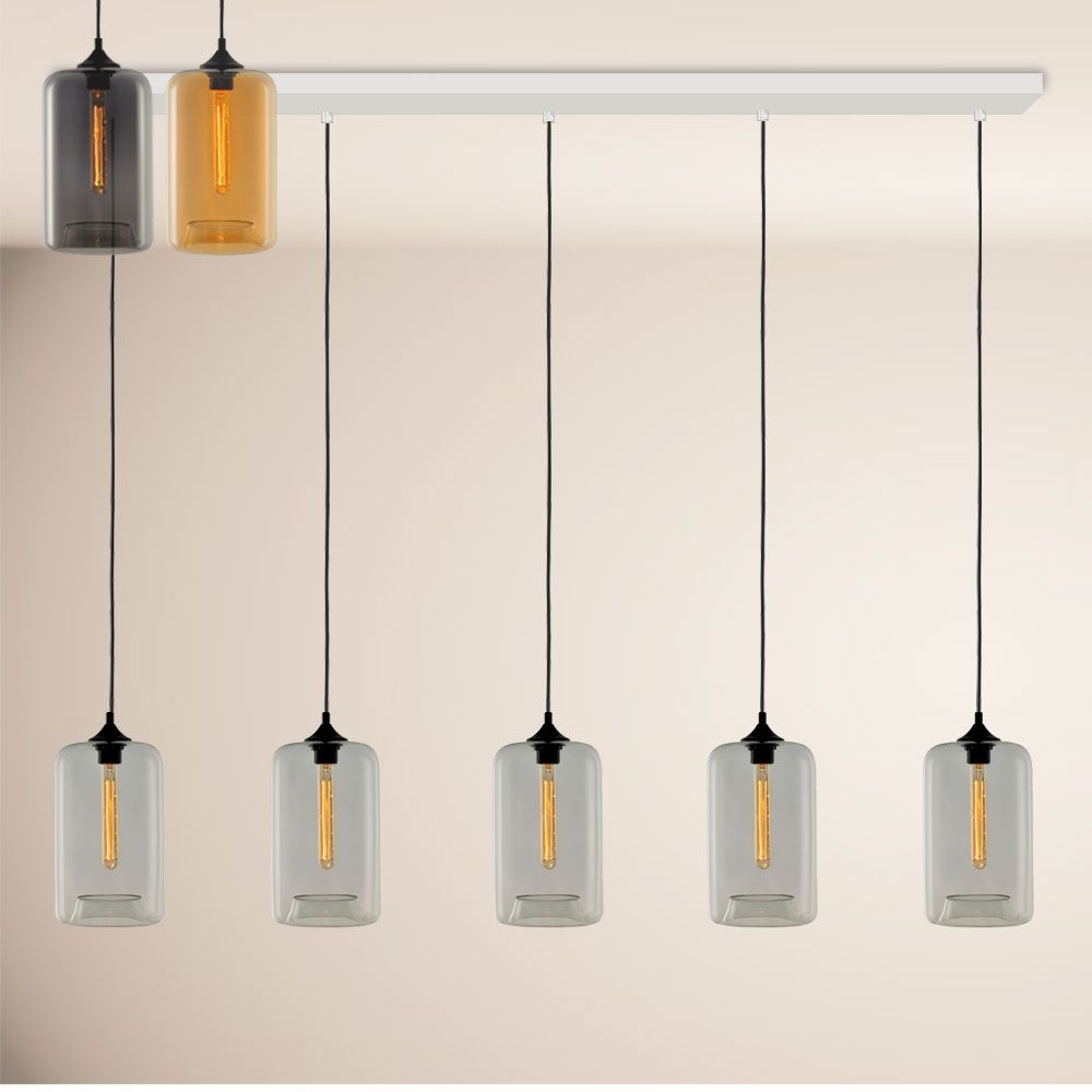 S.luce - Suspension de table à manger Cruet Up, 5 lumières, 120 cm ...