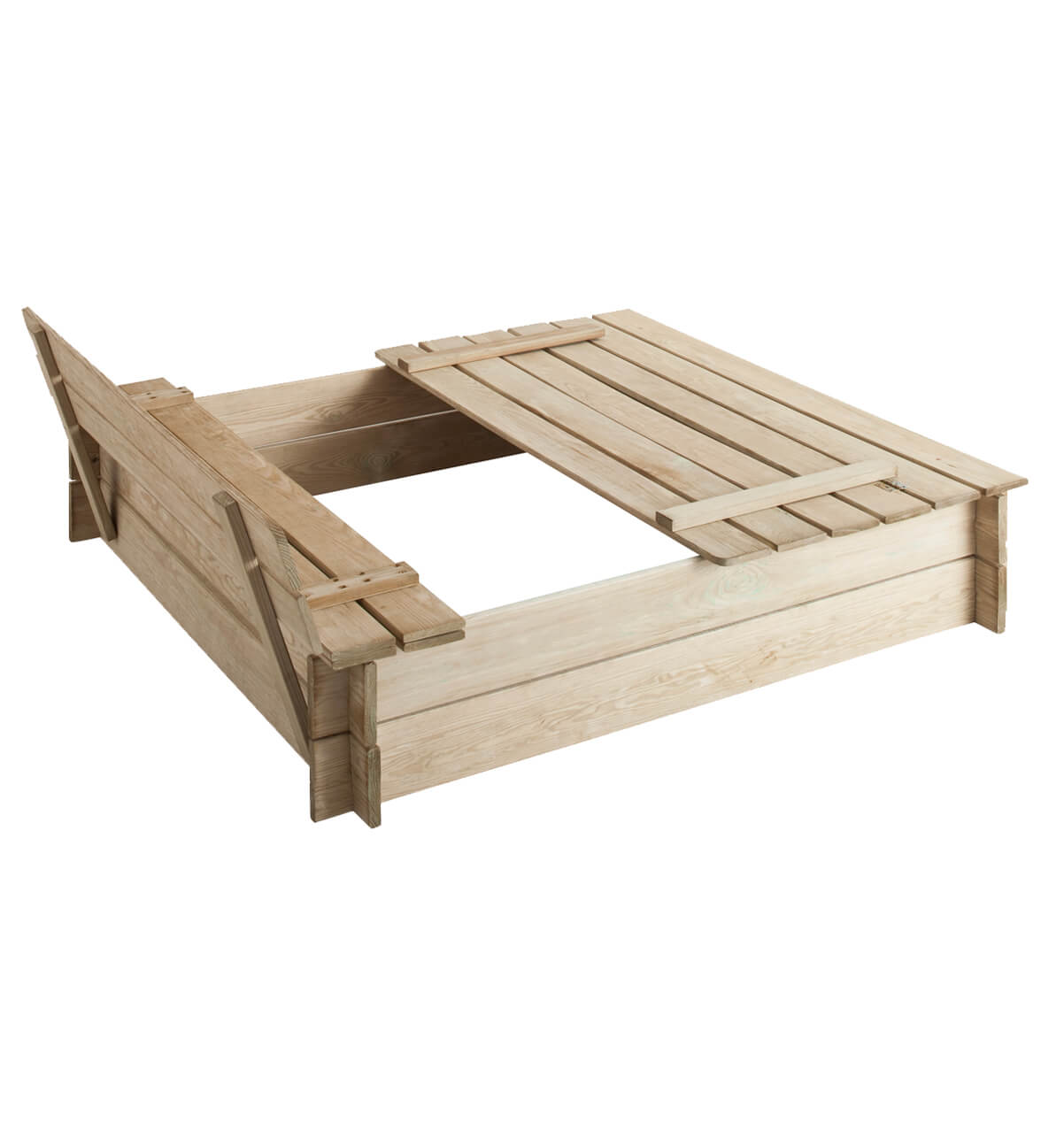 Bac À Sable Carré Avec Bancs Intégrés - 4