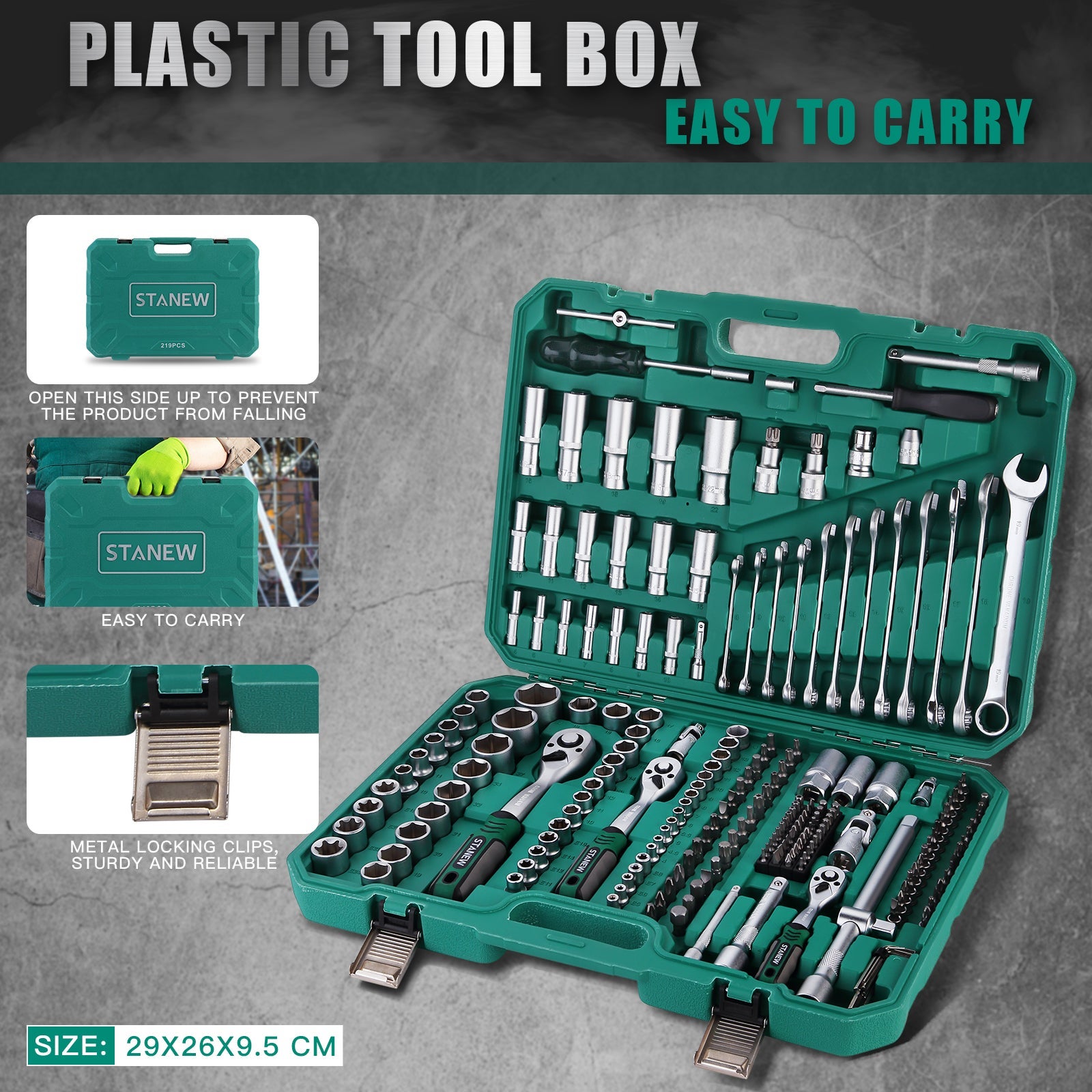STANEW Clés à Douille et à Cliquet, Kit d'Outils, 219 PCS - 5