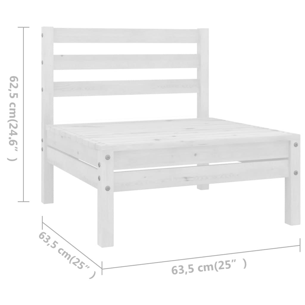 Salon bas de jardin en Bois Blanc 8 personnes - 3