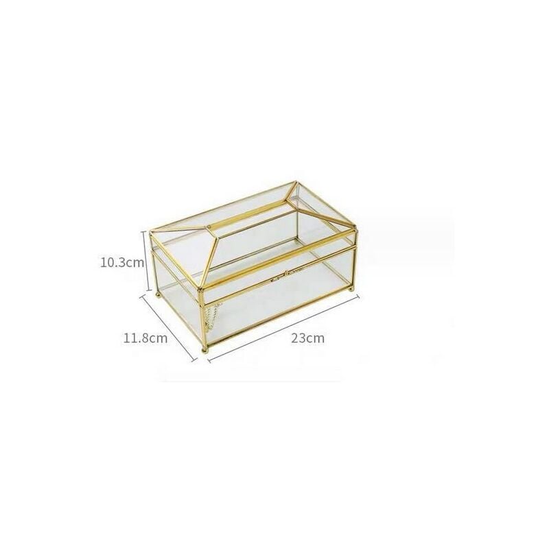 SANRUI Scatola Portafazzoletti In Acrilico Trasparente 8mm - Interno 22,5x12,4x8,5 Cm - Distributore Da Tavolo