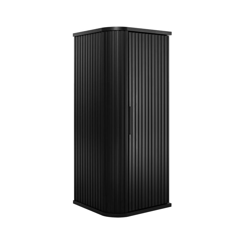 Szafka łazienkowa, czarna, uchwyt czarny, 79 x 35,5 x 31,5 cm