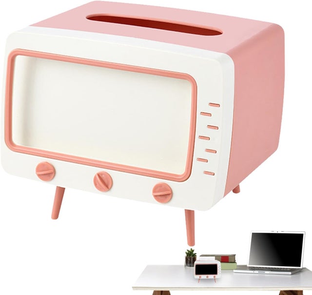 Uchwyt na telefon w stylu retro z pudełka na chusteczki, wielofunkcyjny, kreatywny uchwyt na telefon w kształcie pudełka na chusteczki