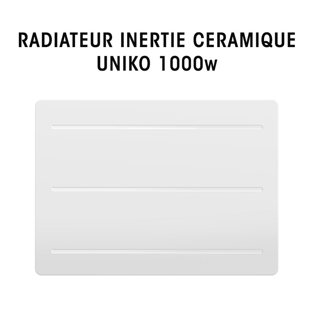 Radiateur Électrique à Inertie Céramique BATILEC OXIA 1000W - Programmable, Économe - Détection Fenêtre - IP24 - 5