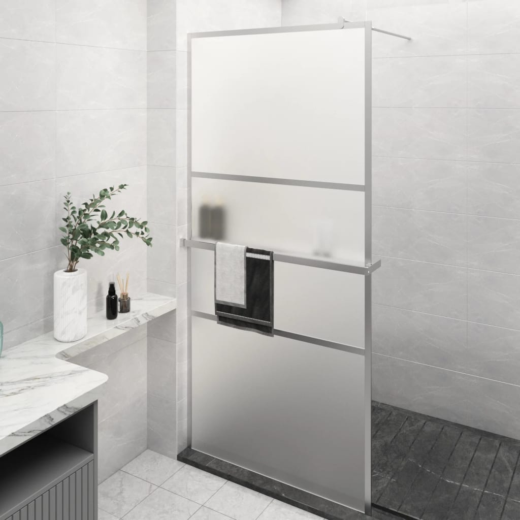 Paroi De Douche Avec Verre Cloison De Baignoire Accessoire De Salle De Bain Cloison De Douche Maison Intrieur Esg 100x195 Cm Transparent Noir 54378028