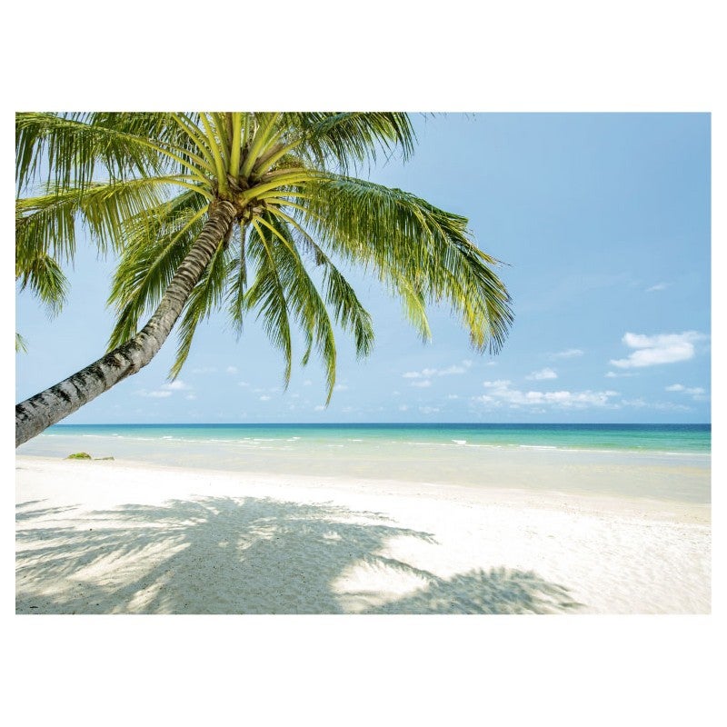 Tableau toile en kit PLAGE PARADIS et palmier 180 x 130 cm - Toile textile sans PVC, Made in France par Scenolia - 2