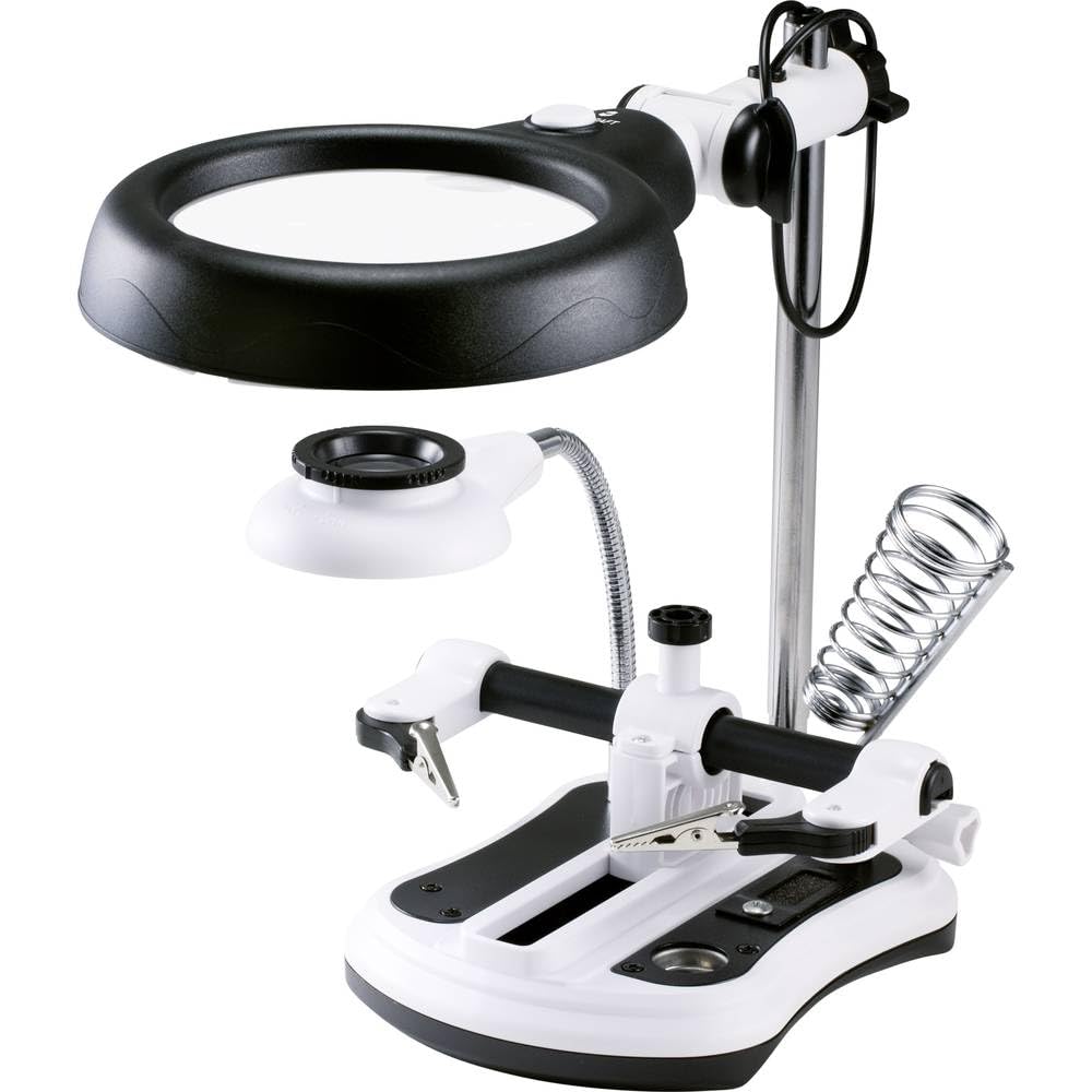 Lampa lupa LED TOOLCRAFT TO-7427316 Powiększenie: 2.5 x, 5 x, 6 x, 10 x