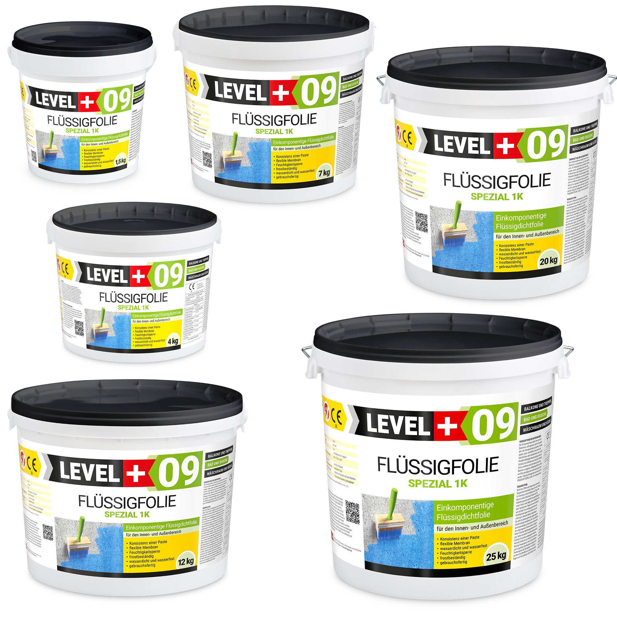 D'étanchéité Film liquide pour salle de bain Membrane d'étanchéité 1K Film d'étanchéité RM09 - 3KG - 3