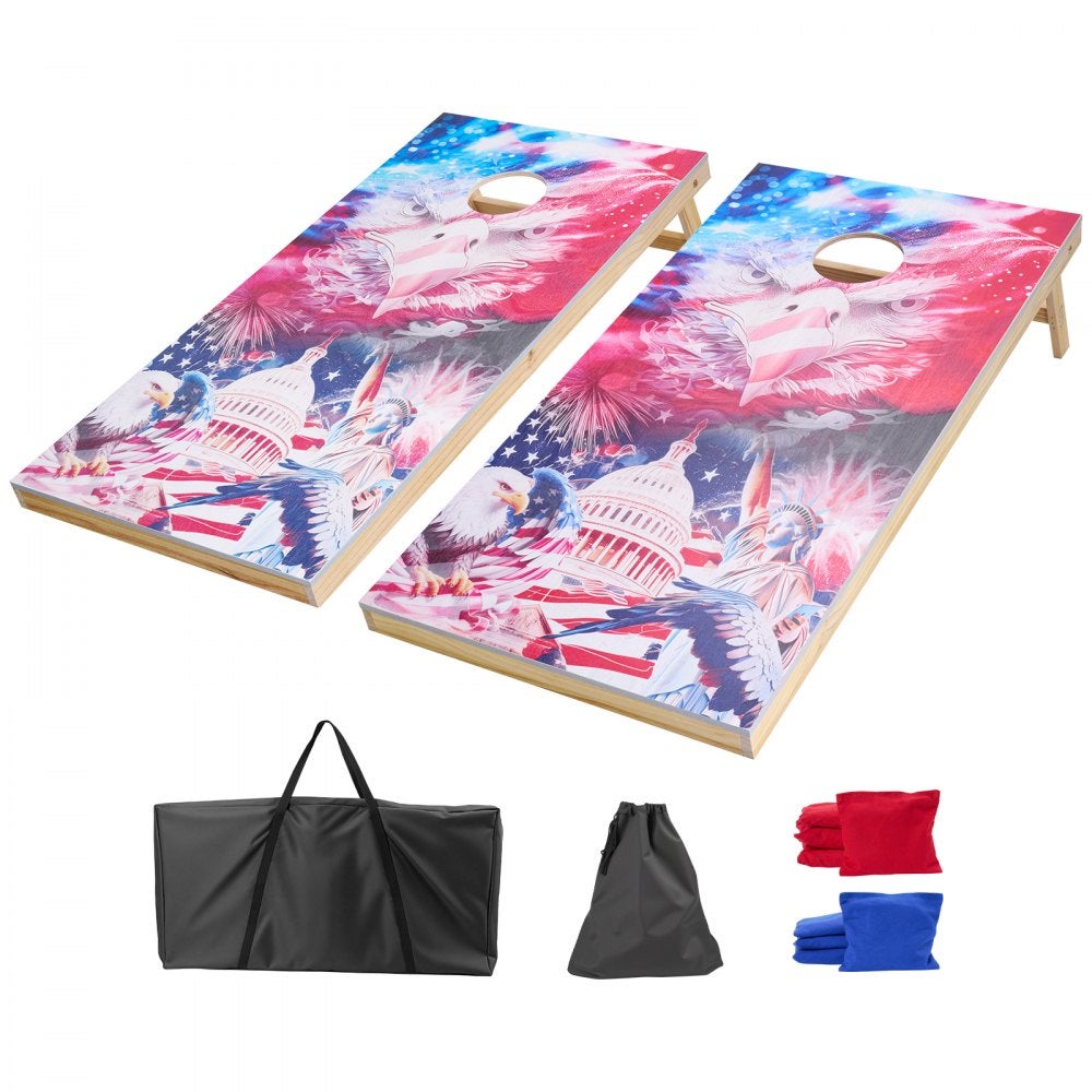 Essenza Juego Cornhole 4X61 Cm, Madera Maciza Pulida Con Impresión Uv Y Barras De Soporte, 8 Sacos De Frijoles, Para Jugar Al Aire Libre , Leroy Merlin