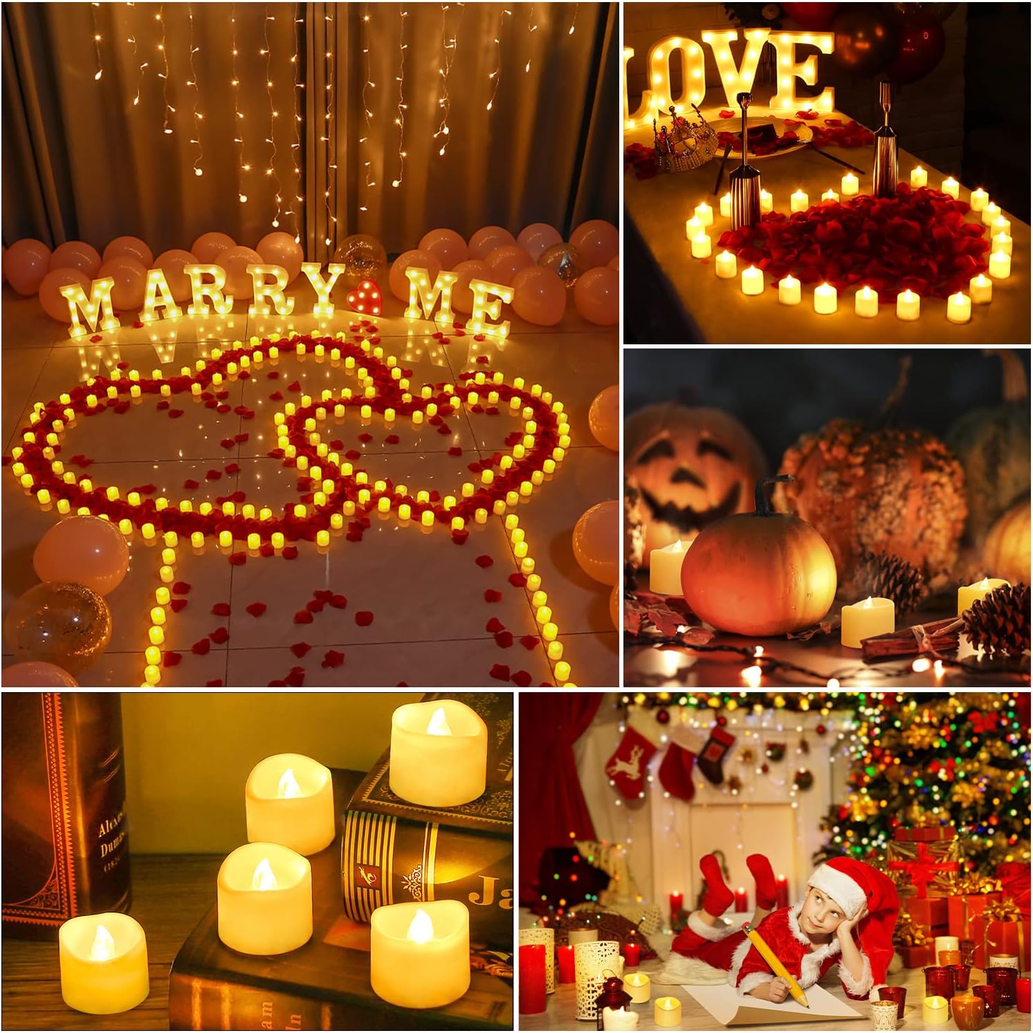 Bougies LED Flamme Vacillante Lumière 14 pcs,Bougies électriques Bougies de noël pour noël, Arbre de noël, pâques, Mariage - 6