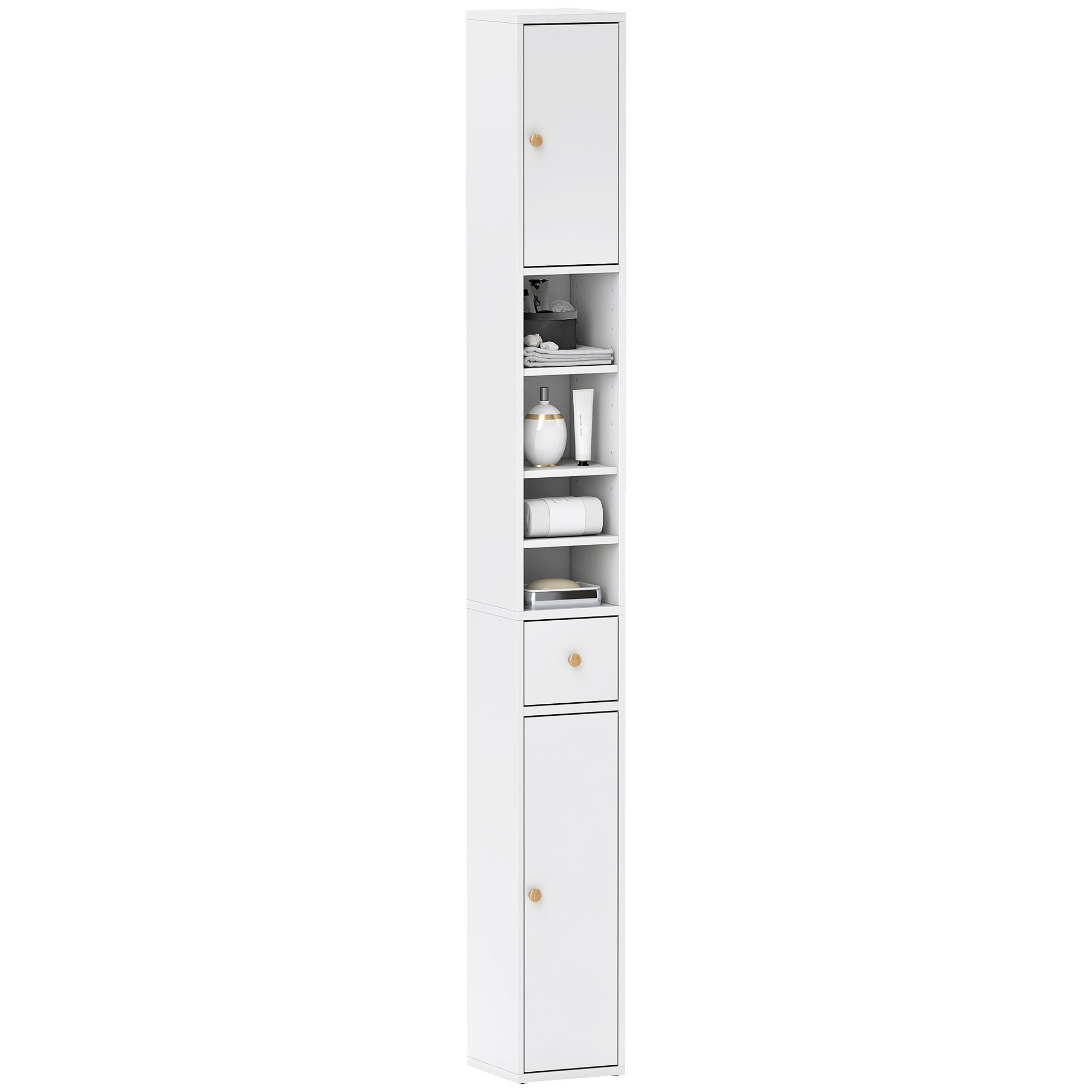 Teousev Meuble Haut Salle De Bain 40 Cm – Armoire Miroir Métal Blanc IP44 Anti-Humidité