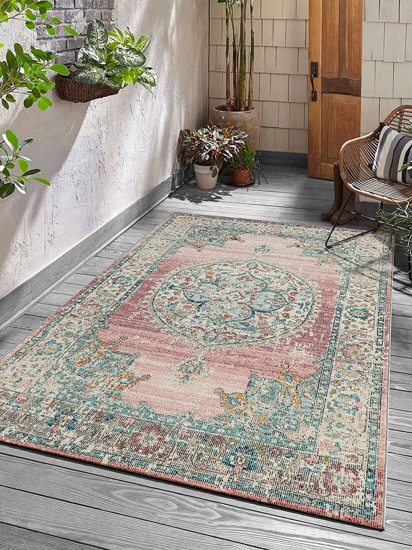 Tapis Palma extérieur Oriental, Rose, 200 x 290 cm | Leroy Merlin