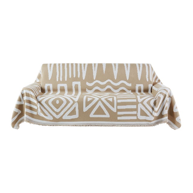 Copridivano 299 x 181 cm,VEVOR Stile Boho in Chenille Antiscivolo,Lavabile e Antigraffio,Protezione per Divano 2 Posti,Cachi