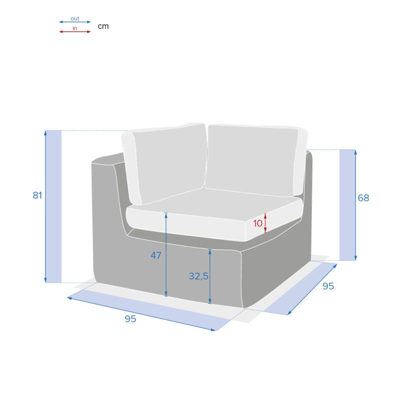 Angle de canapé Savinia Tahini - Hespéride - 4