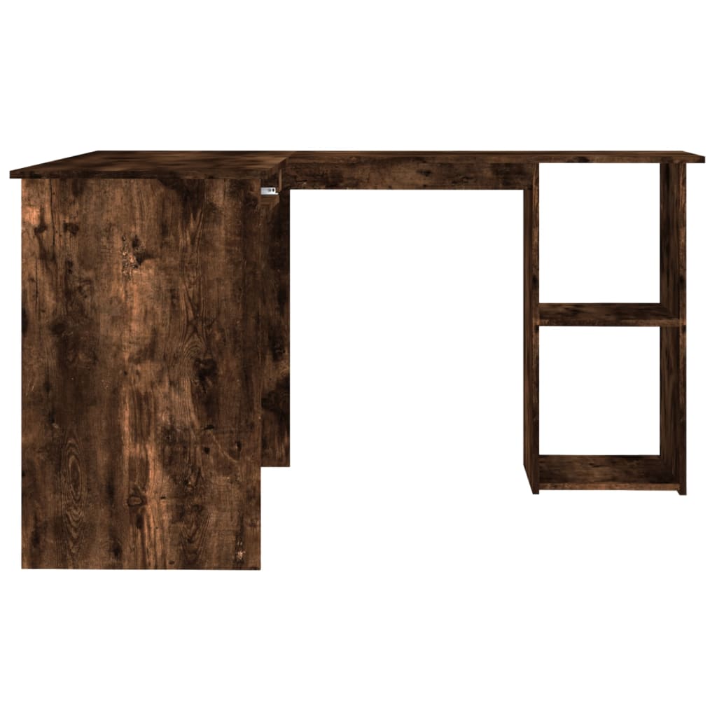 Bureau d'angle，Table de travail，Table d'étude chêne fumé 120x140x75 cm bois d'ingénierie CWV48202 - 5