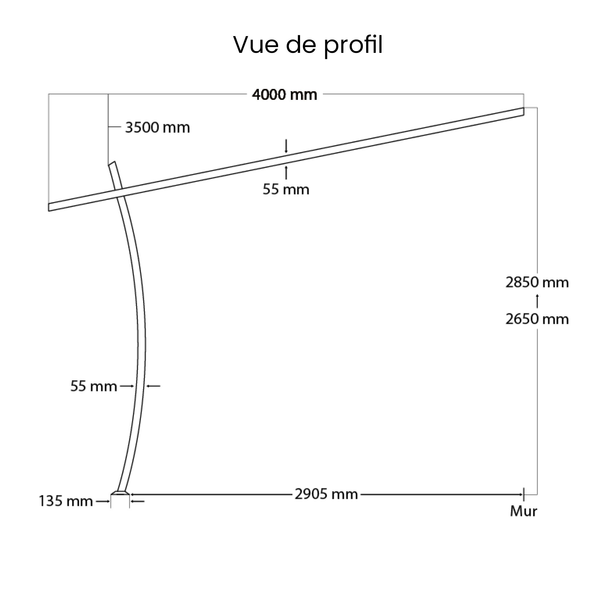 Pergola adossée Anthracite en Acier 14 m² - 4