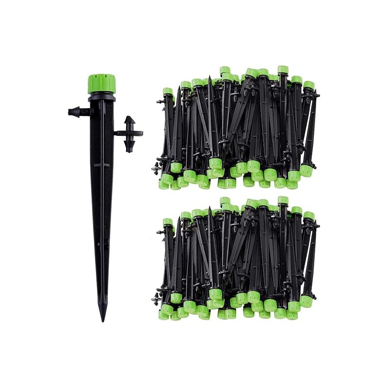 100 szt. zraszaczy do mikronawadniania, 360-stopniowe, 8-otworowe zraszacze do nawadniania, do węży 1/4" (4-7 mm), do systemu nawadniania kropelk