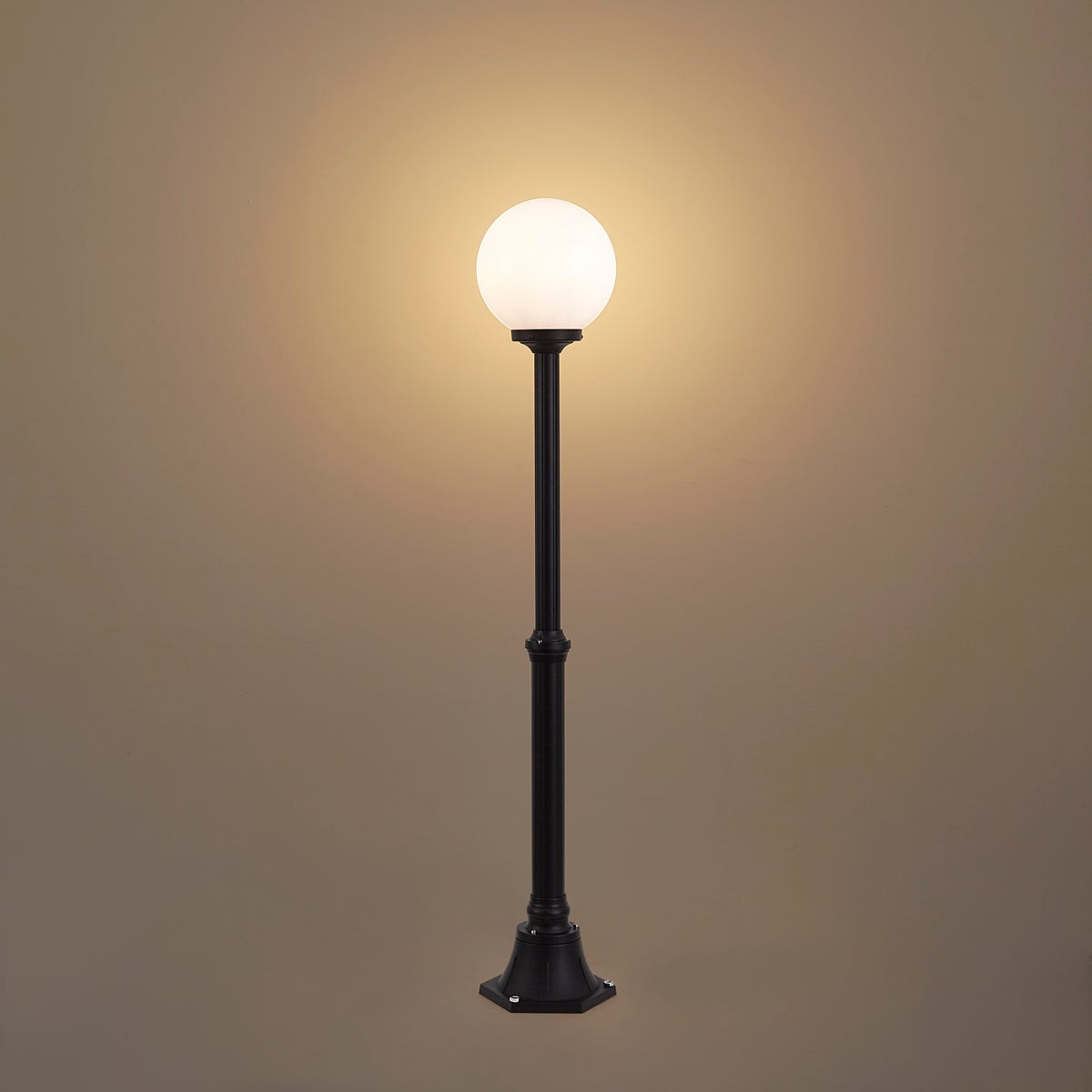 Qazqa classic-antique lampada bollard da esterno per giardino - Champs - nero, max. 15w, compatibile con lampadines LED, e27 - 9