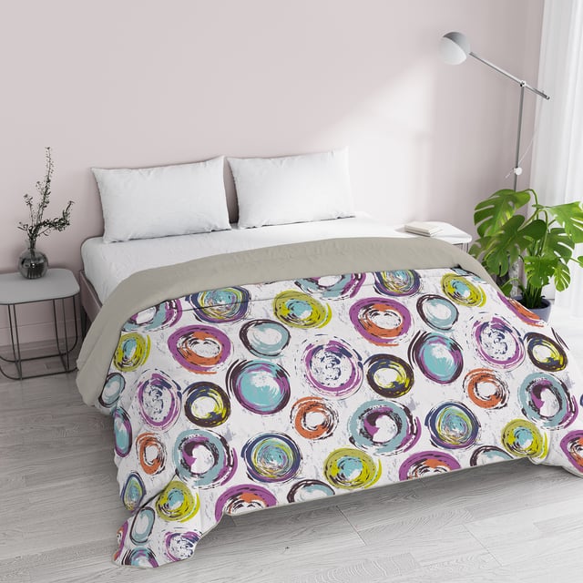 Couette d'hiver Basic, imprimée, 2 places, 250x245 cm, cerchi astratti