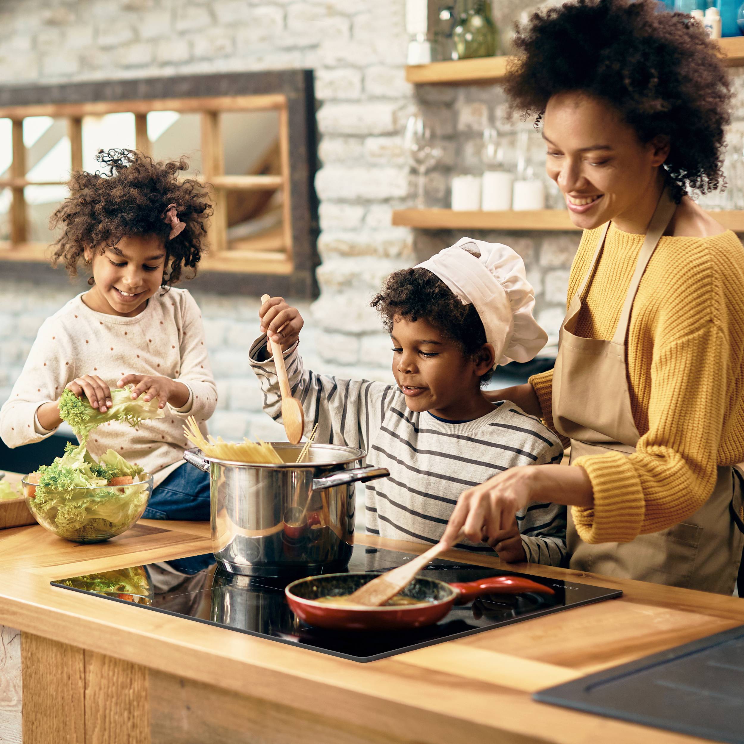 CIARRA Placa de Inducción 3 fuegos 6200W 59x52cm Temporizador 99 Min Auto-Stop CD3BIH - 3