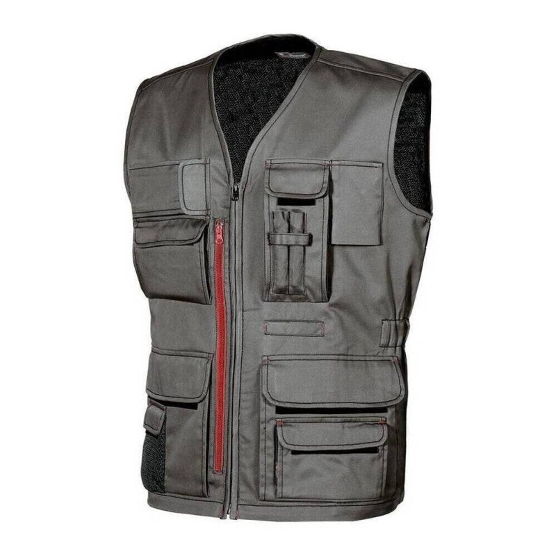U-Power - Gilet de travail sans manches multi poches gris clair FUN - Gris Clair - 2XL - 3