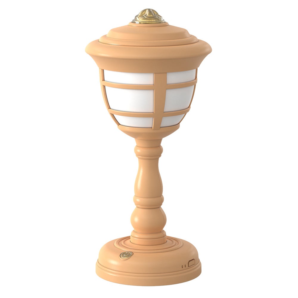 Lampka biurkowa - Lampka stołowa LED, bezprzewodowa lampka biurkowa, ładowalna lampka biurkowa, lampka nocna (żółta)