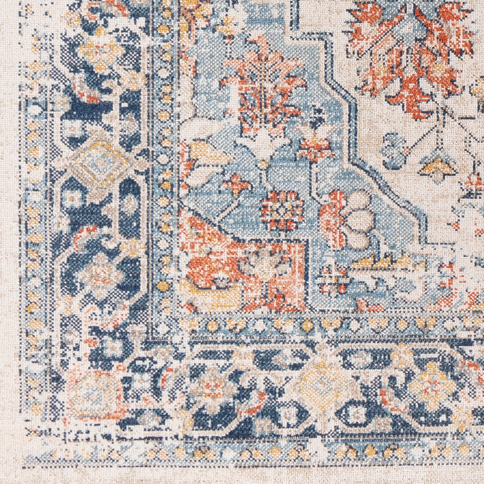 LIVABLISS Tapete Exterior/Interior Vintage Oriental Azul/Bege 200x275 cm Selma - 7