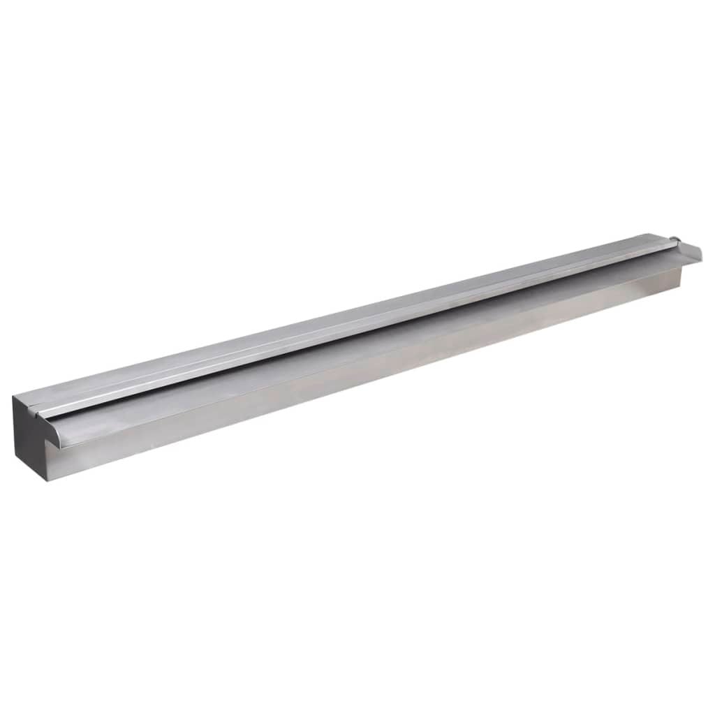 Lama d'acqua rettangolare a LED 90 cm in acciaio inox per piscina ...