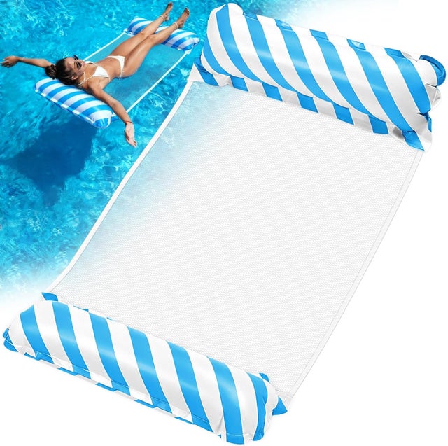 Radeau Flottant de Piscine Hamac Gonflable,180 x 90 cm Fauteuil Gonflable de Piscine Chaise Flottante Fête D'été Rangée Flottante Surf Eau Jouet | Leroy Merlin
