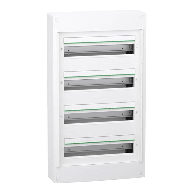 Coffret en saillie PrismaSeT XS Schneider Electric - 4 rangées - 18 modules - Sans porte
