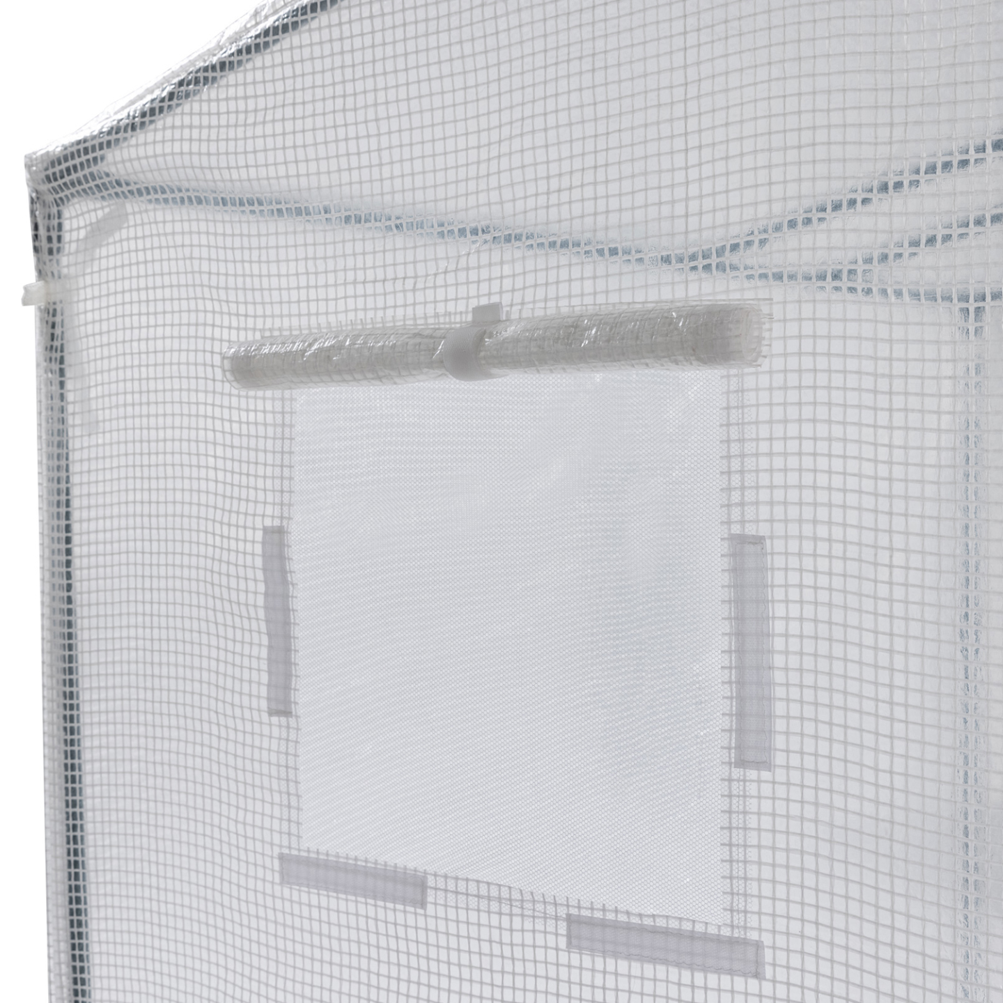 Serre de jardin blanche toutes saisons avec fenêtre et porte zippée - 5
