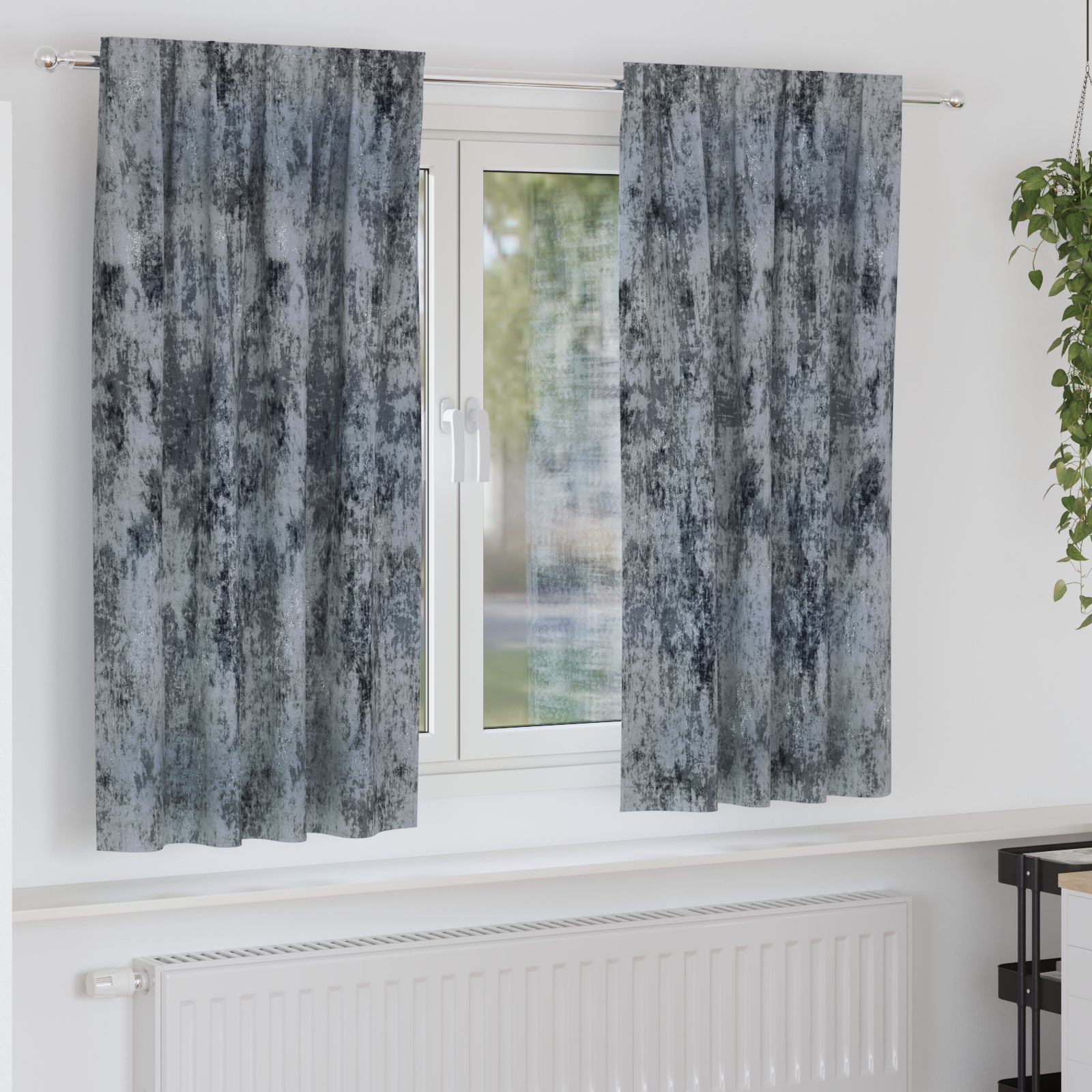 Zasłony z weluru 2 pcs Srebrnoszary 175 x 140 cm Aksamit vidaXL
