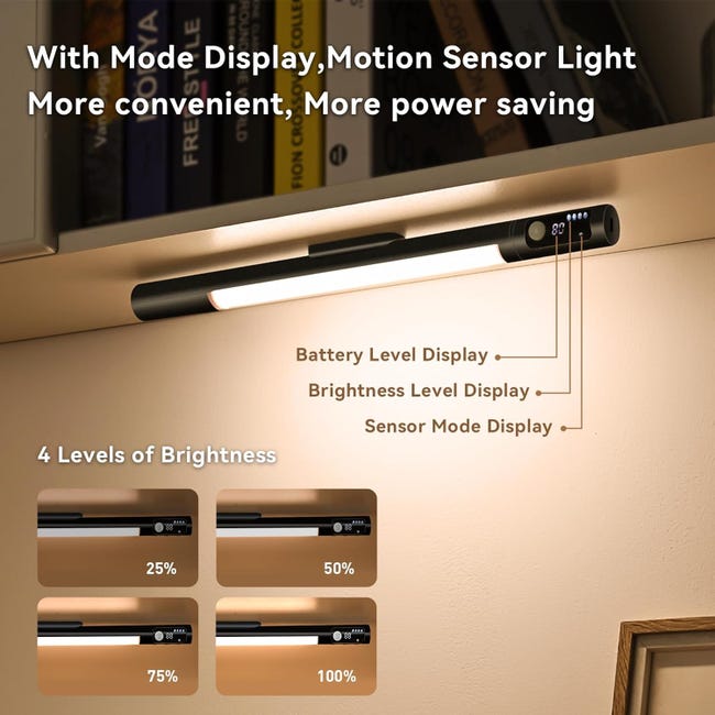 Aigostar Luce Armadio con Sensore Movimento Ricaricabile 3000mAh Luci LED Sottopensile Cucina Luce Scale Interno Senza Fili Lampada Guardaroba 6500K Bianca Fredda Aigostar Luce Armadio con Sensore Movimento Ricaricabile 3000mAh Luci LED Sottopensile Cucina Luce Scale Interno Senza Fili Lampada Guardaroba 6500K Bianca Fredda