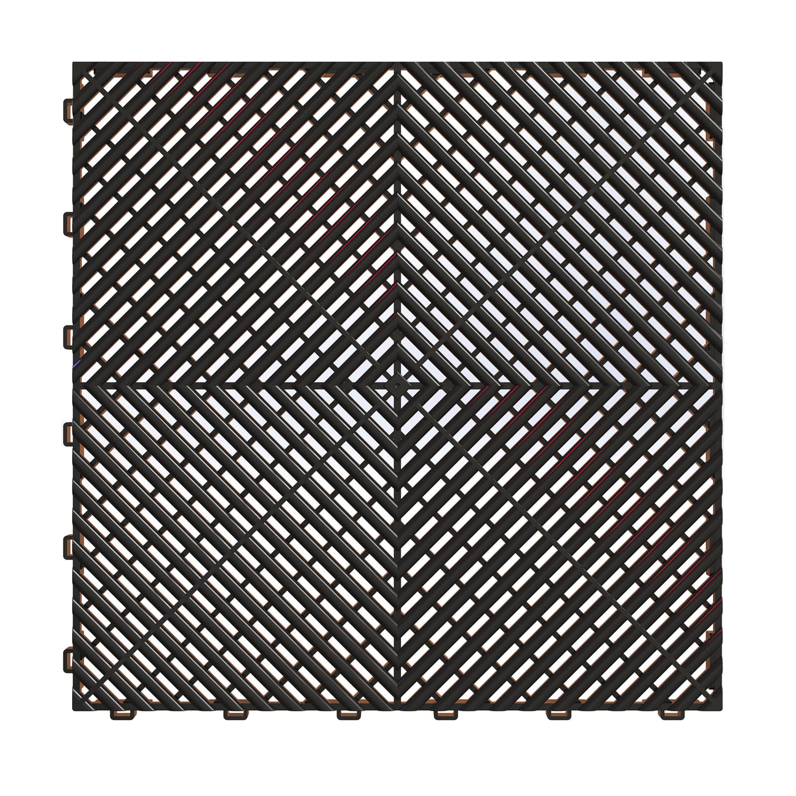 Lot de 1 m² - MOSAIK AERO Dalles clipsables ajourées pour Garage-Atelier-Showroom - Noir - 2