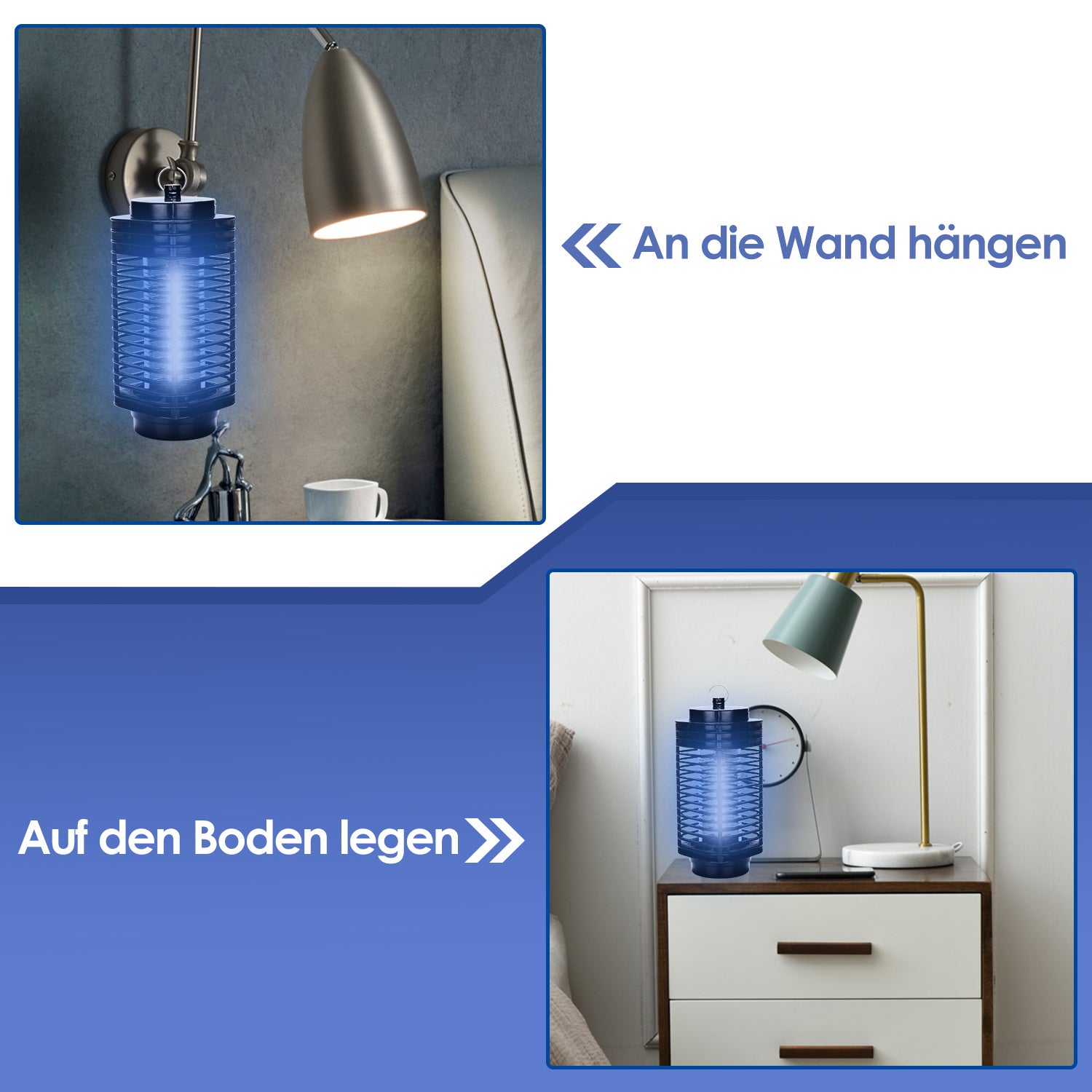 Lampe Anti Moustique 3W Lampe UV LED Tue Mouches Intérieur et Extérieur Tue Mouches Destructeur D' Electrique - 4