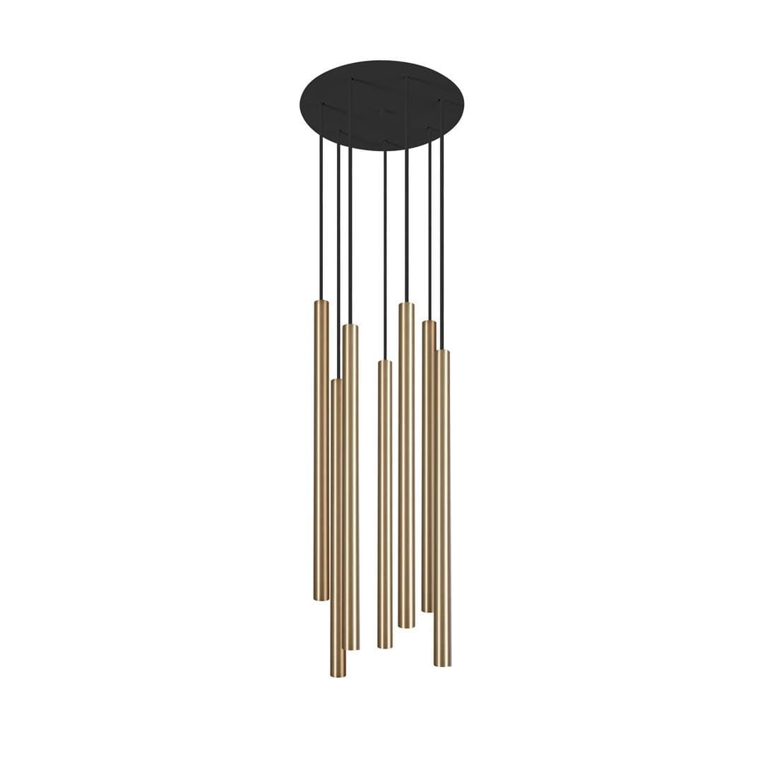 Lampa wisząca Laser mosiądz-czarna 7xG9x10W wym: 130 x 30 x 30 cm mosiądz Nowodvorski Lighting