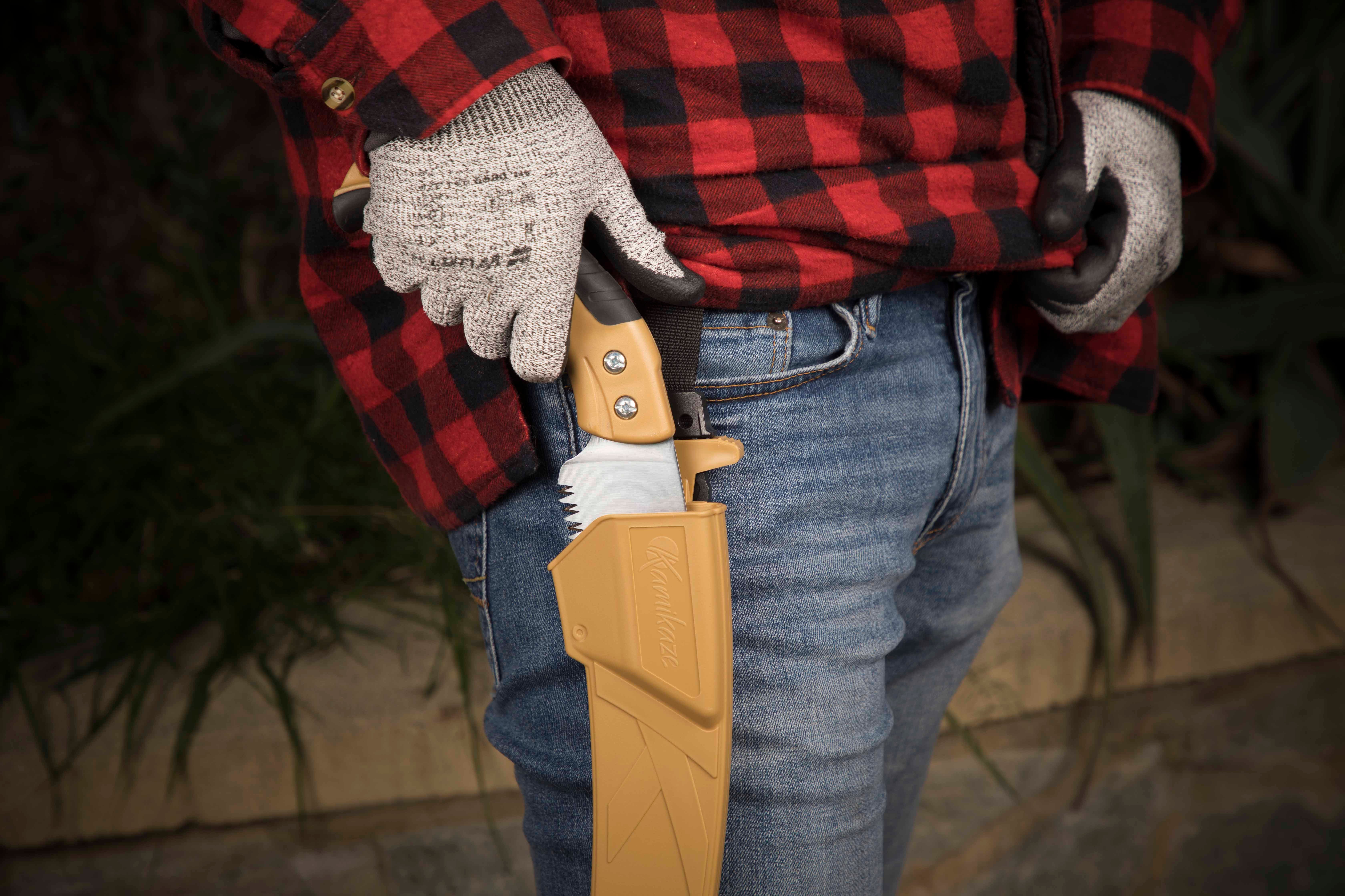 Scie D'élagage Kamikaze Km S-330 Max. 80mmø. Comprend La Couverture. Acier Sk-4. Dents Japonaises. Scie À Main Courbée. Vu Le Pruneau. - 7