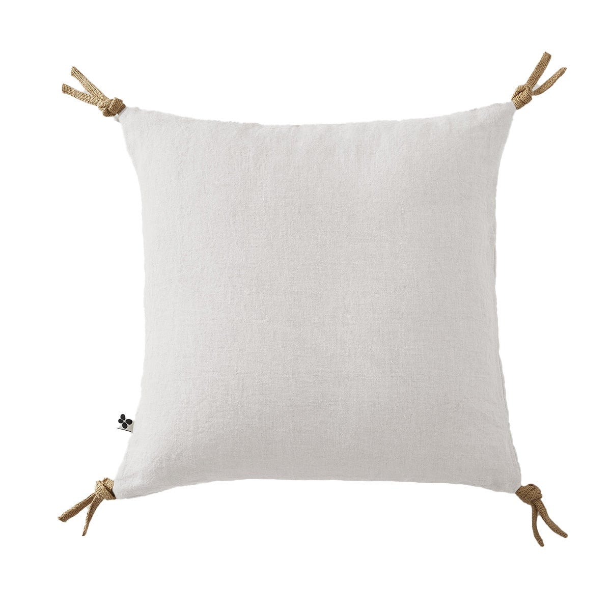 Coussin carré style macramé en coton vert 45x45cm