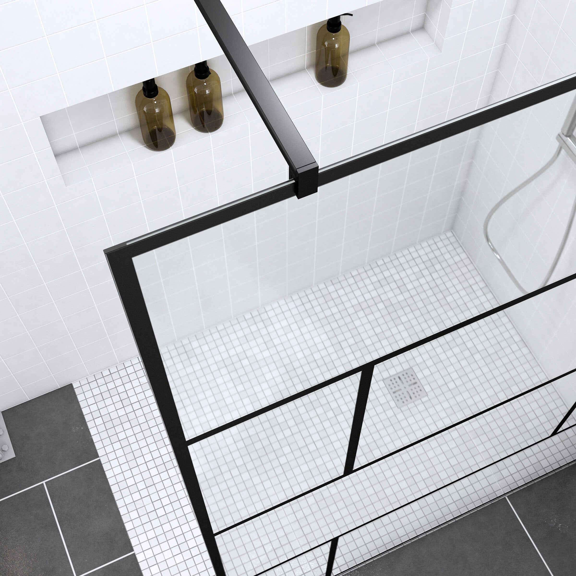Pack Paroi de douche 140x195 cm + RECEVEUR DE DOUCHE A CARRELER 90x140 RECOUPABLE - 2