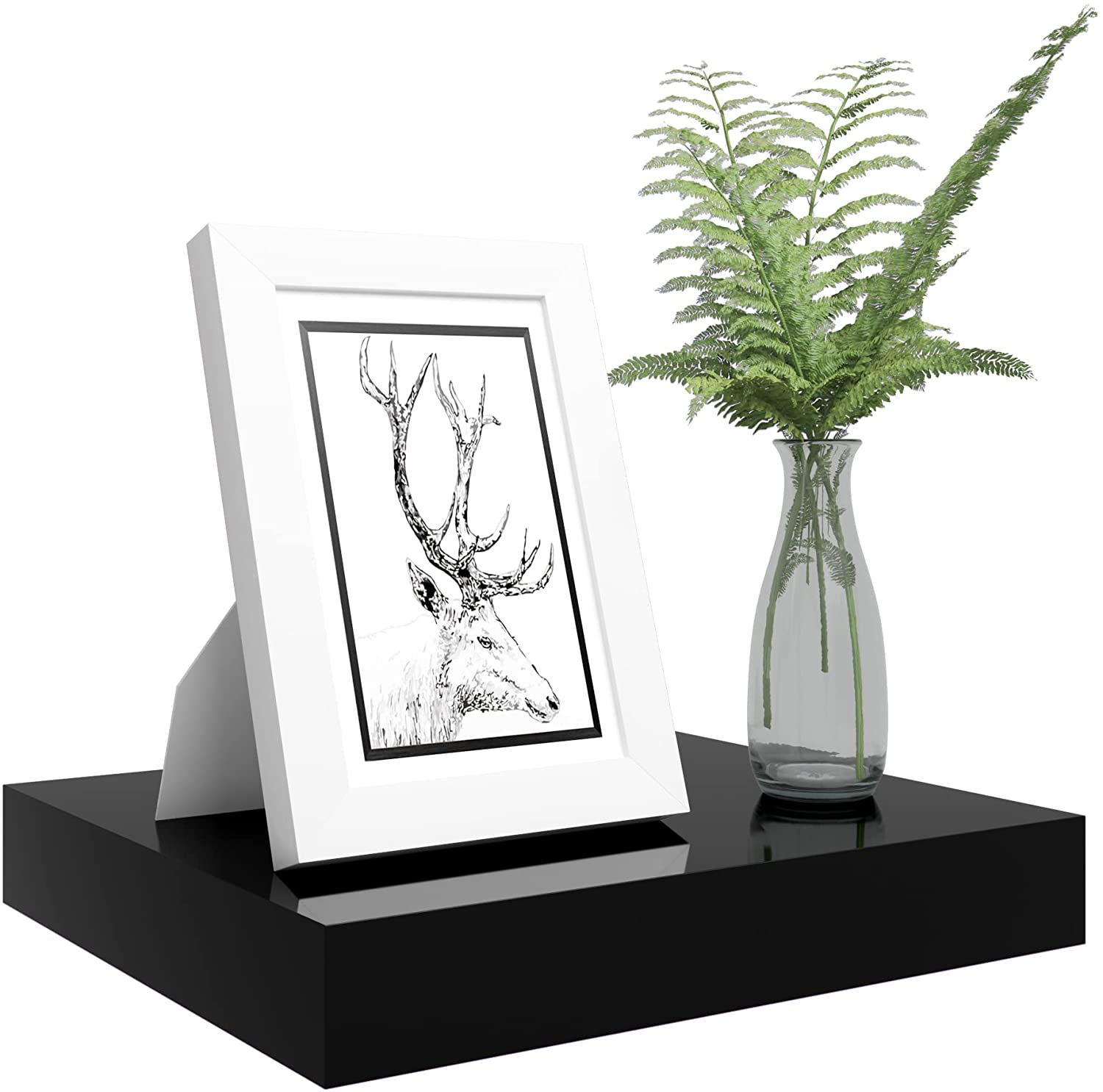 Étagère Murale, Tablette Murale Panneau de Bois, Étagère Flottante, Étagère à Livres, 40x22.9x3.8cm, Nior，WOLTU - 4