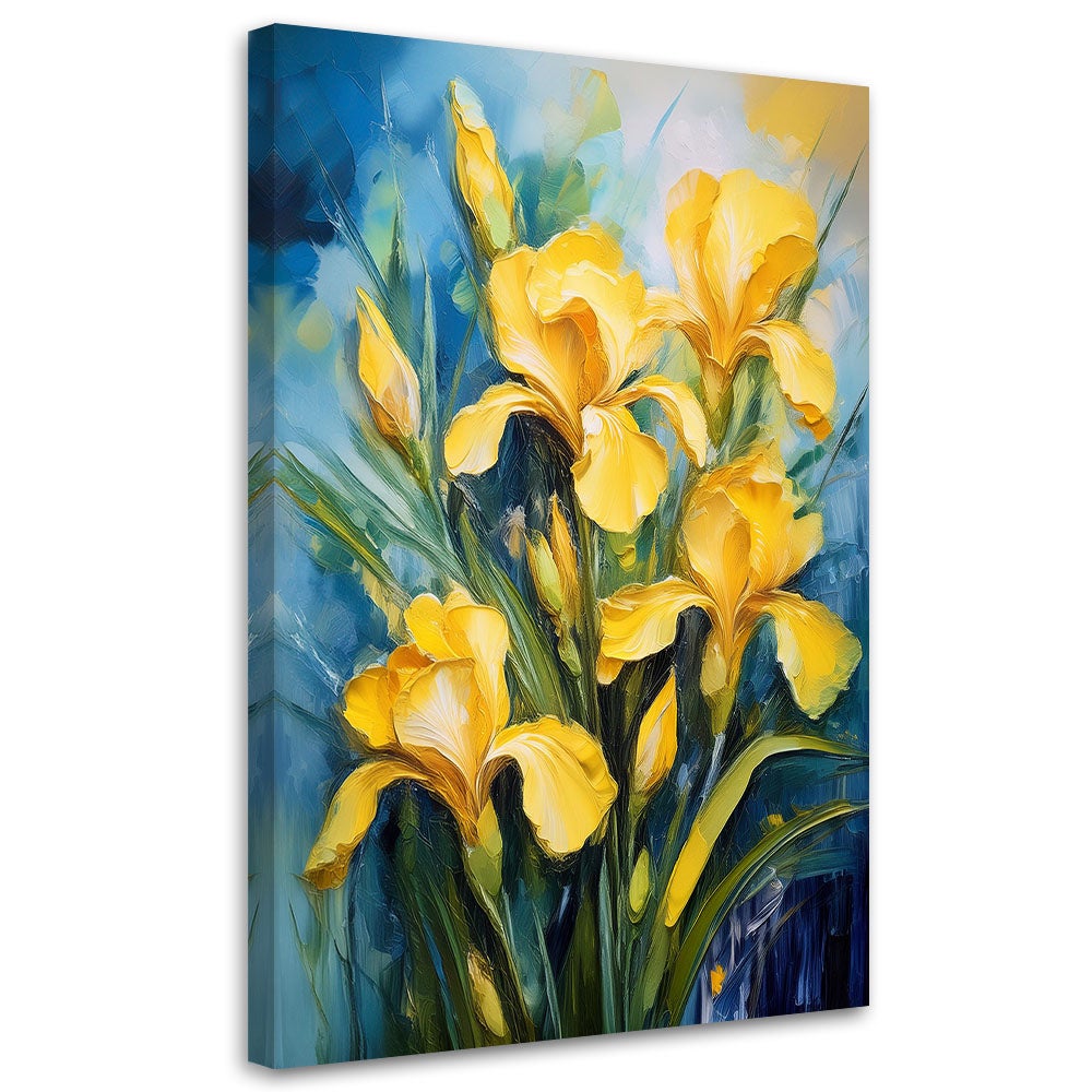 Obraz na płótnie, Irys Zółty Kwiat Nautra 40x60