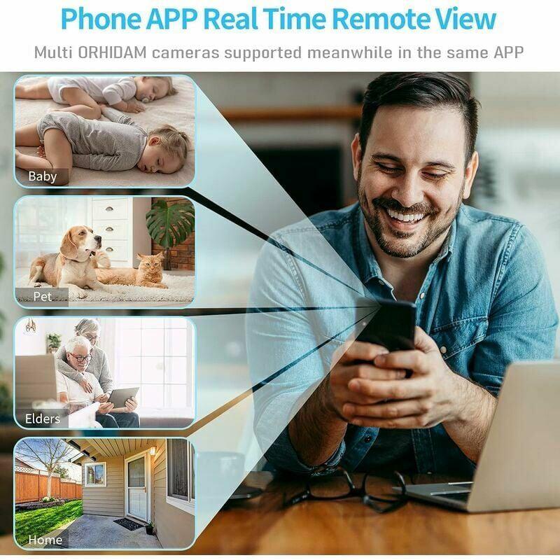 Mini caméra de Surveillance pour téléphone portable 1080P caméra de Surveillance sans fil caméra espion sans fil caché WiFi nounou caméra bébé moniteu - 2