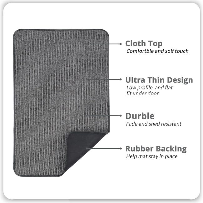Tappetino Da Bagno Antiscivolo Lifewit – 80x50 Cm – Grigio – In Microfibra Morbidissima E Super Assorbente – Lavabile In Lavatrice