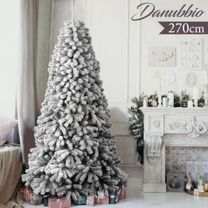 Albero Di Natale Innevato Effetto Reale 135cm Con Luci LED Incorporate: Decorazione Natalizia Per Interno, Base Metallica E Rami Fitti