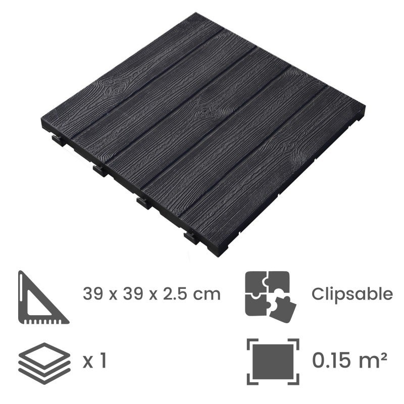 Dalle PVC clipsable autoportante 